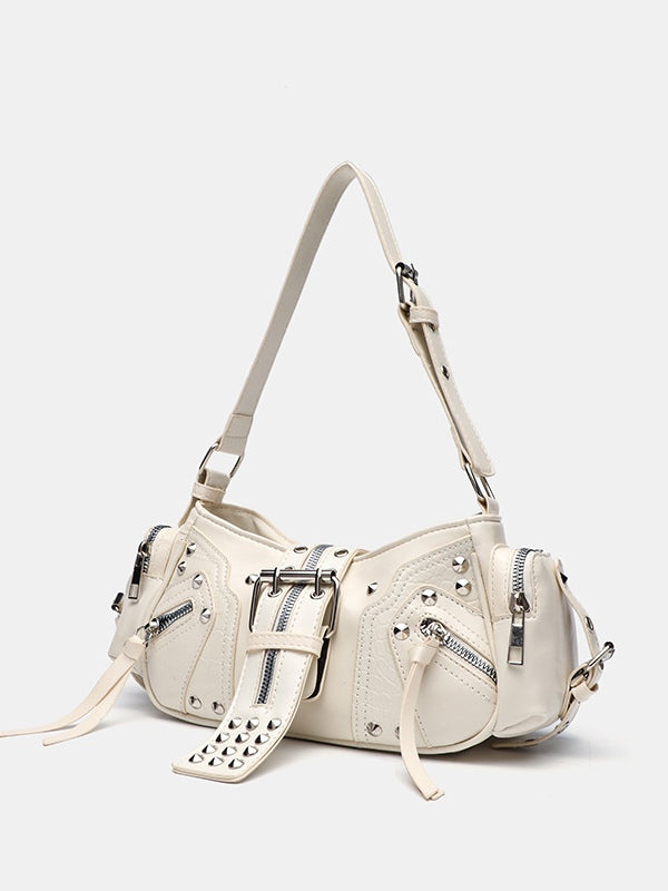 Bolso Crossbody Motero con Remaches