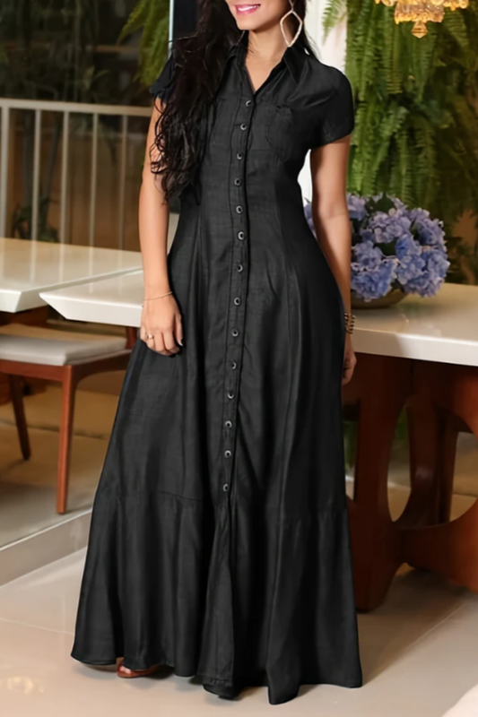 Hera | Vestido Largo de Denim