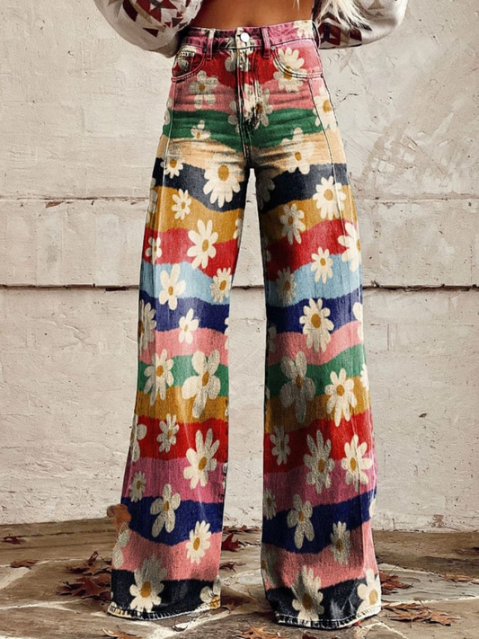 Pantalón Floral Retro