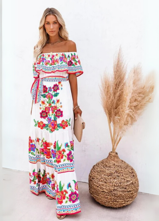 Vestido Largo bohemio Con Estampado Floral