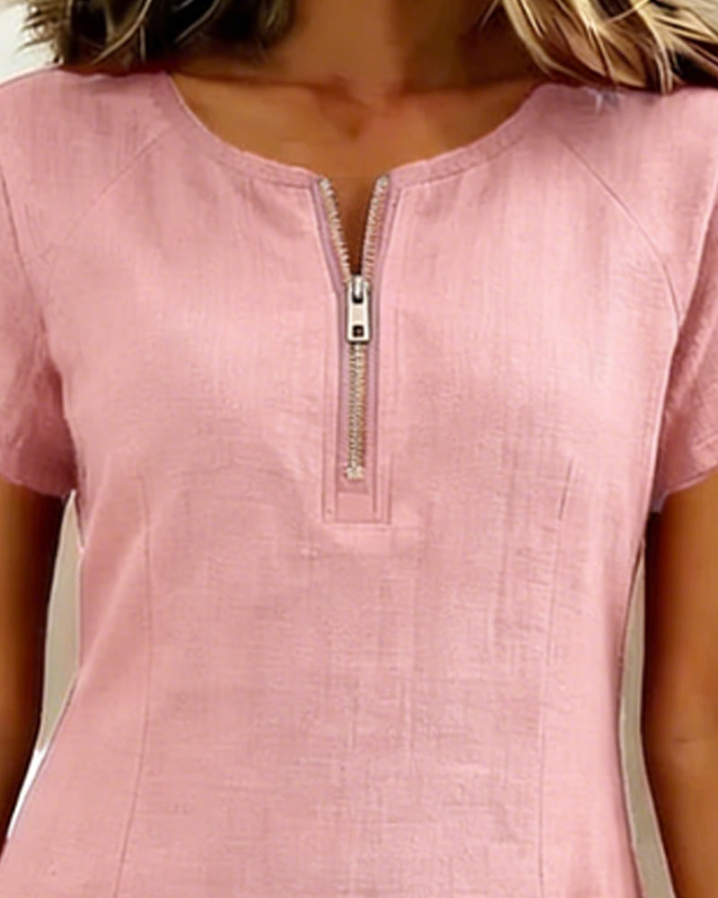 Van Elst Mode® | Vestido de algodón con cremallera