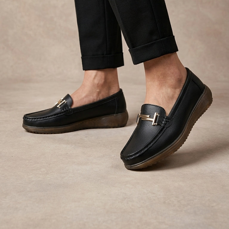 Mocassins en cuir véritable