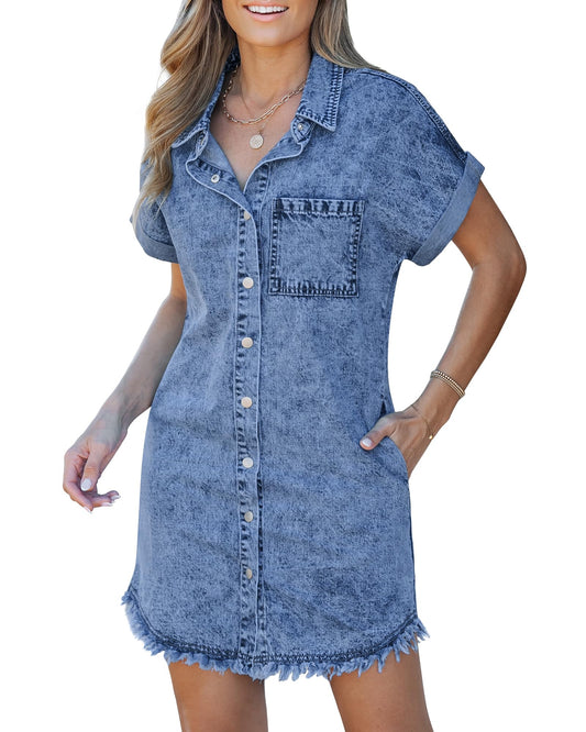 Kaelia | Vestido camisero de denim