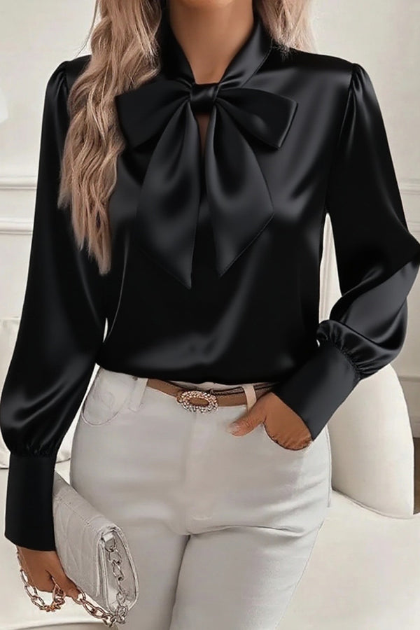 Camisa Elegante Lazo de Satén