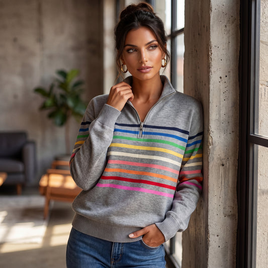Pull décontracté de style coloré