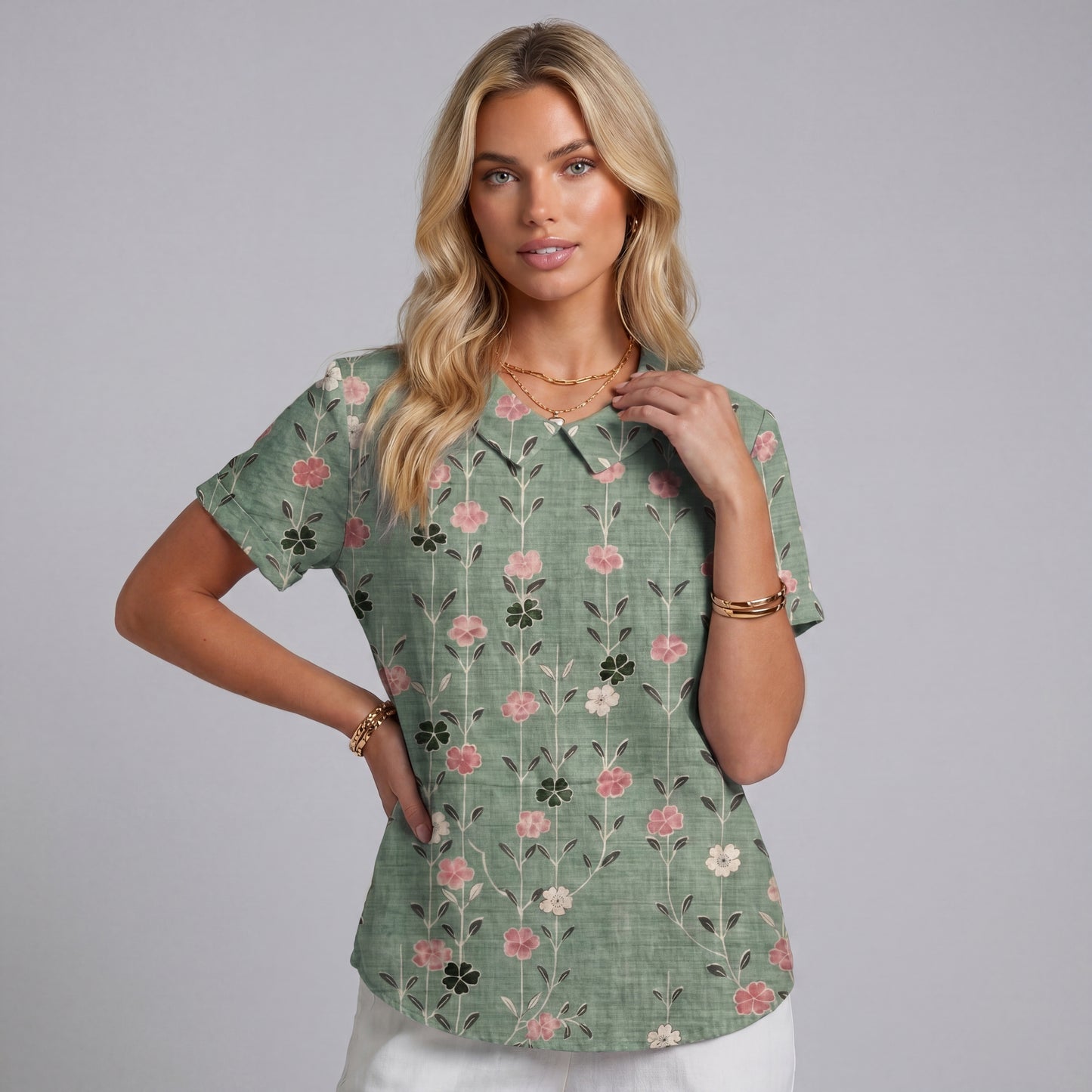 Haut Floral Élégant