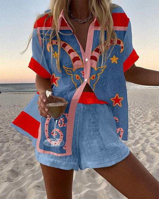 Conjunto Bordado Azul