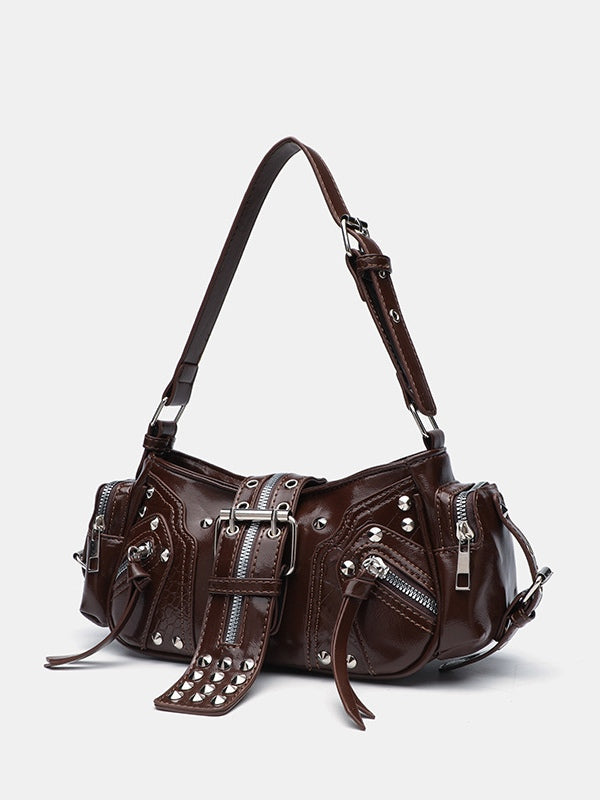 Bolso Crossbody Motero con Remaches