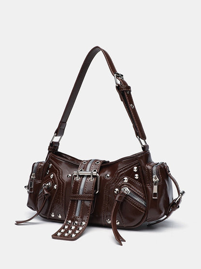 Bolso Crossbody Motero con Remaches