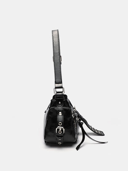 Bolso Crossbody Motero con Remaches