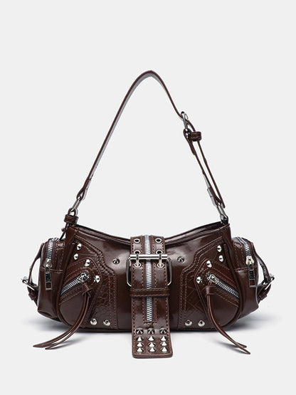 Bolso Crossbody Motero con Remaches