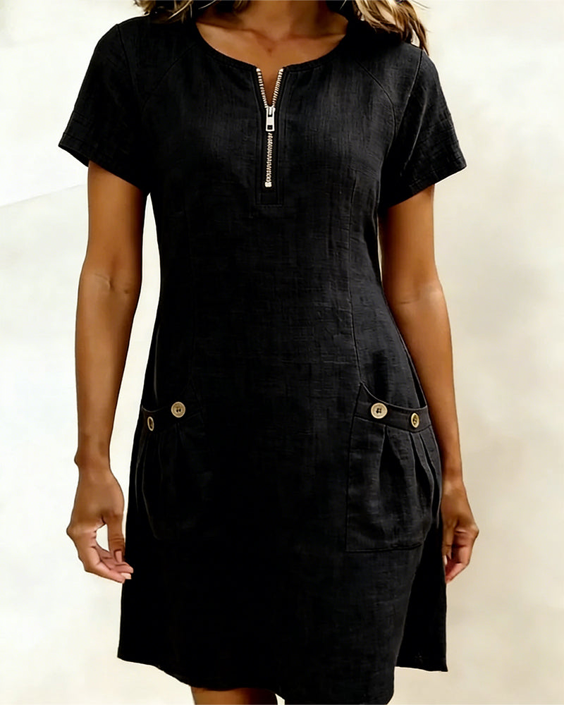 Van Elst Mode® | Vestido de algodón con cremallera