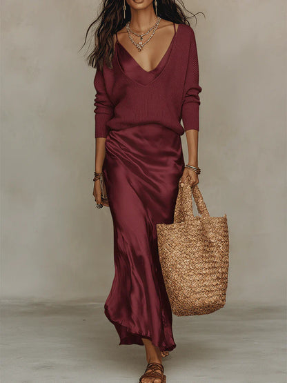 Elena | Vestido Satinado Midi