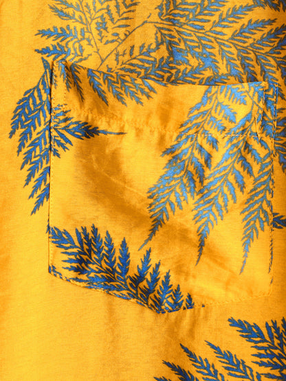 Camisa Hawaiana Hojas Tropicales
