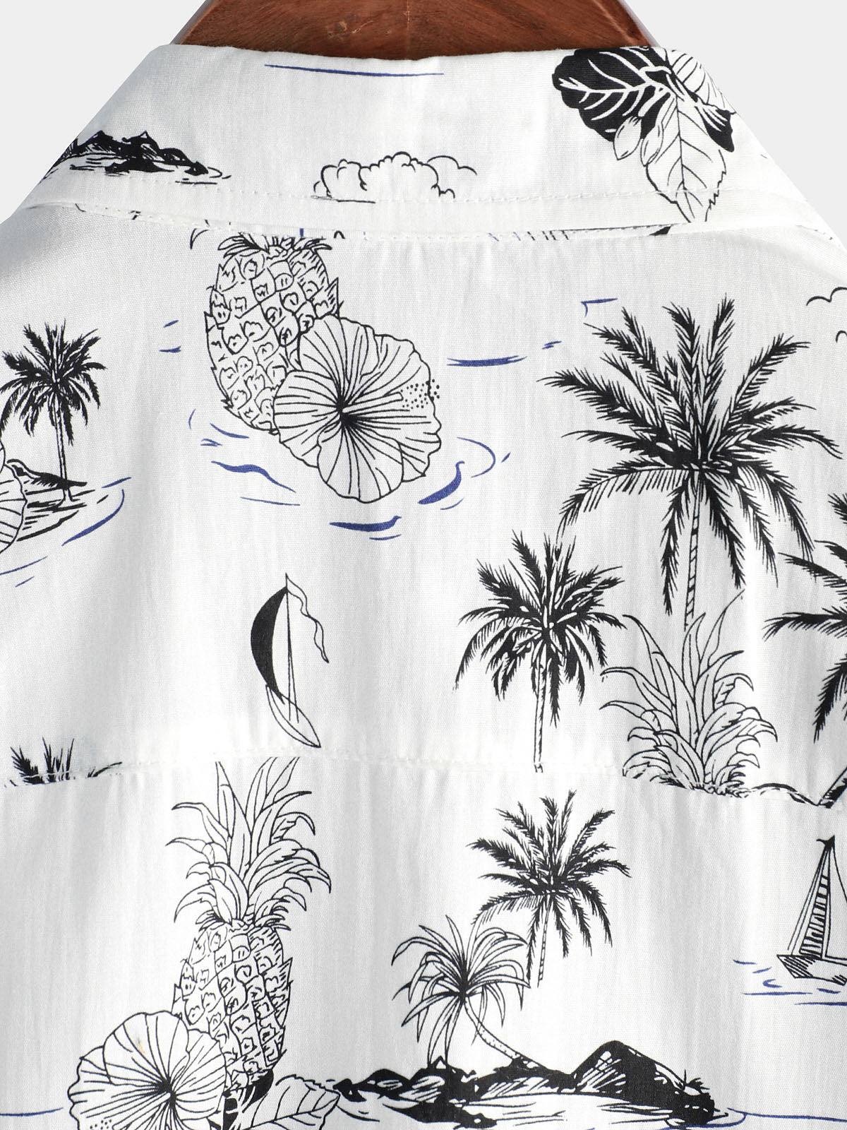 Camisa Hawaiana Tropical Piñas y Palmeras