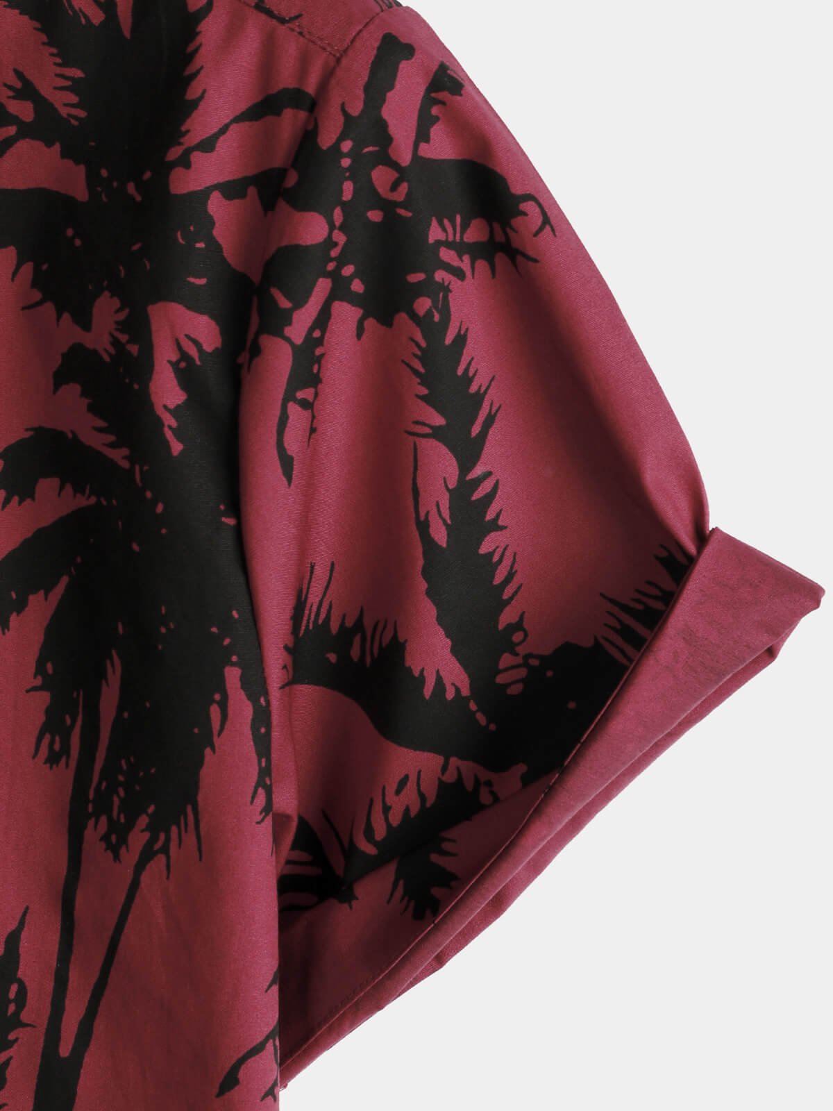 Camisa Playa Burdeos Palmeras