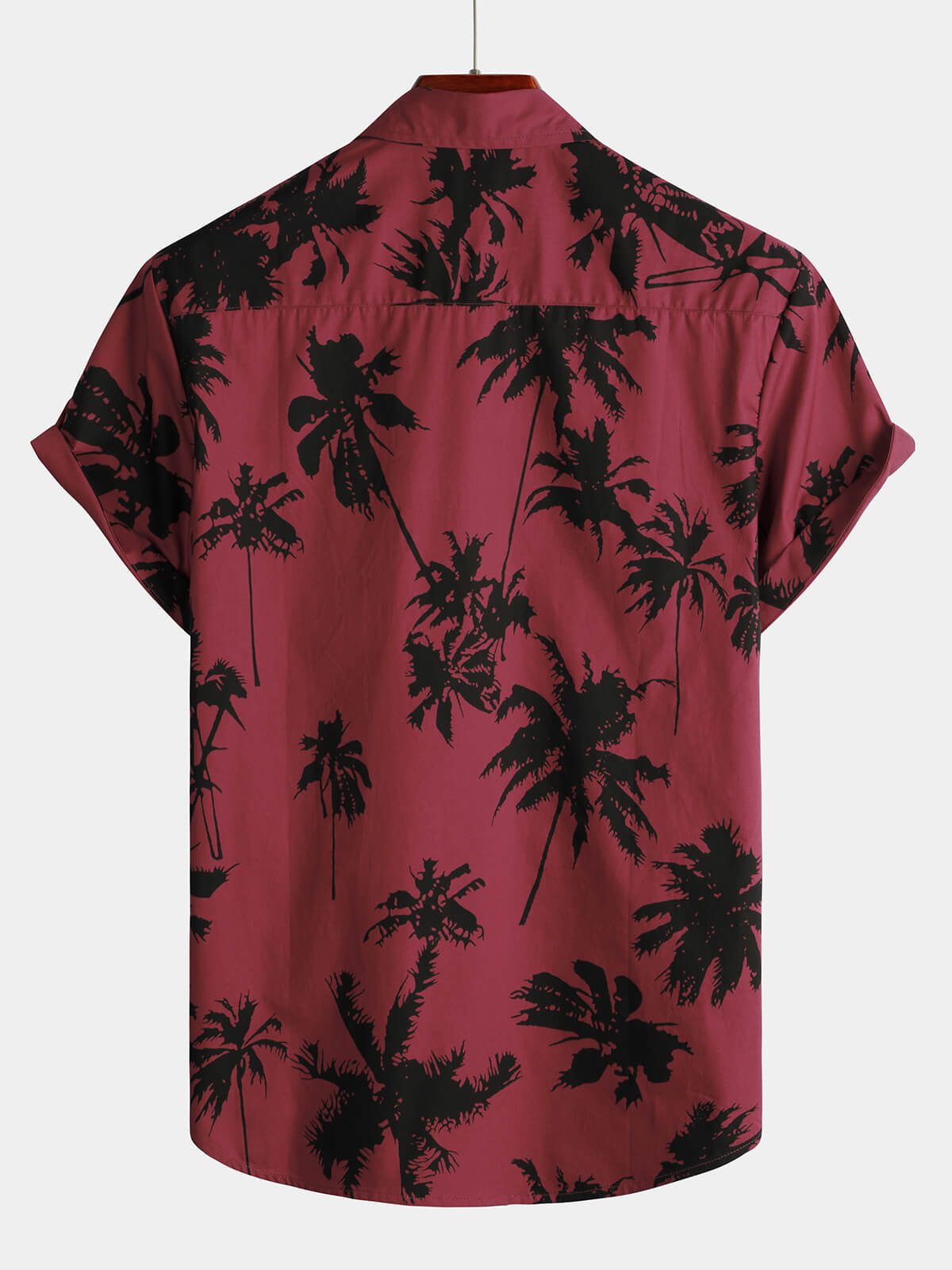 Camisa Playa Burdeos Palmeras