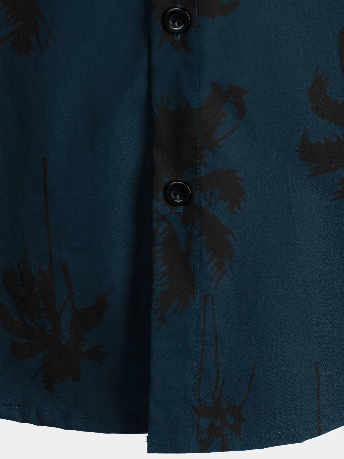 Camisa Hawaiana Palmeras Azul Marino