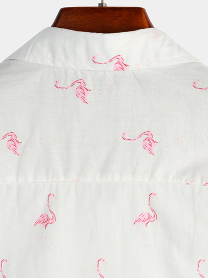 Camisa Hawaiana Flamencos Tropical