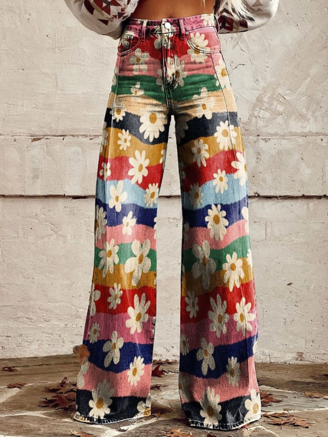 Pantalón Floral Retro