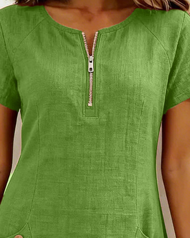 Van Elst Mode® | Vestido de algodón con cremallera