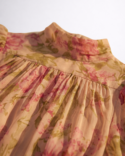 Rosario | Vestido Largo Floral de Chiffón