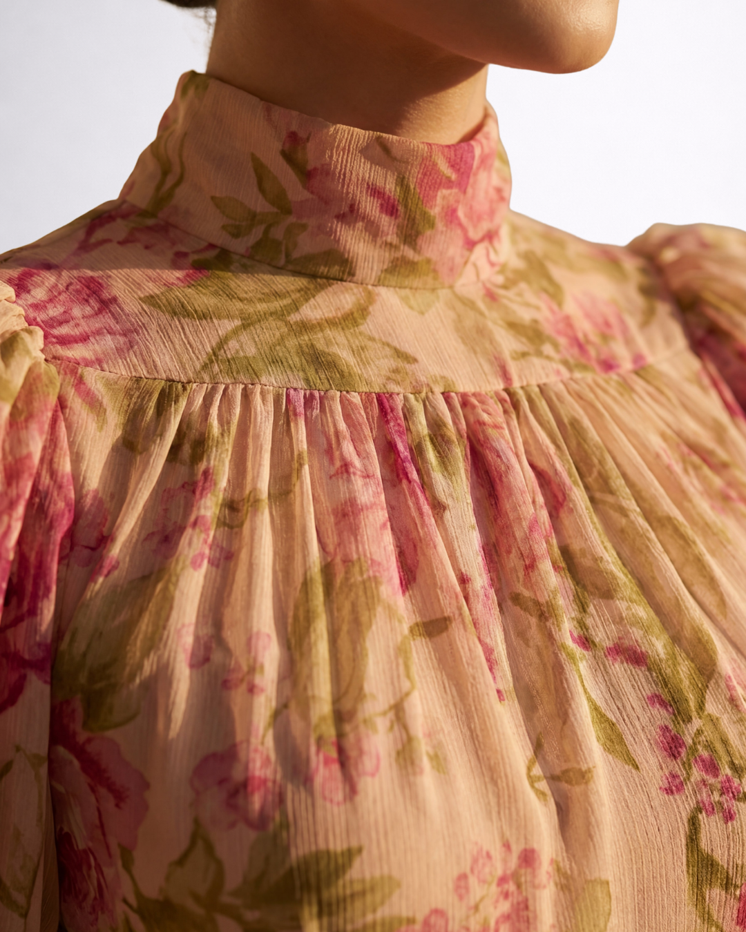 Rosario | Vestido Largo Floral de Chiffón