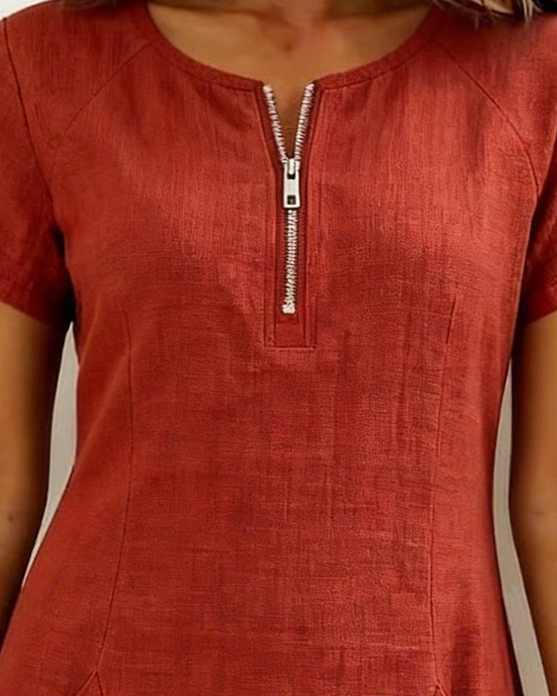 Van Elst Mode® | Vestido de algodón con cremallera