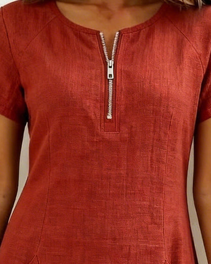 Van Elst Mode® | Vestido de algodón con cremallera