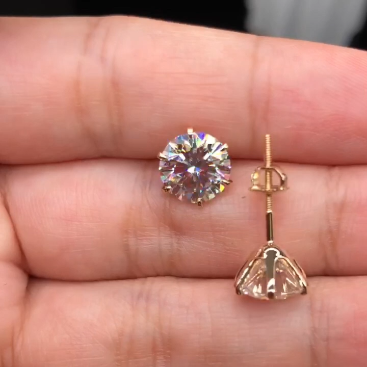 Pendientes elegantes de oro blanco Tera