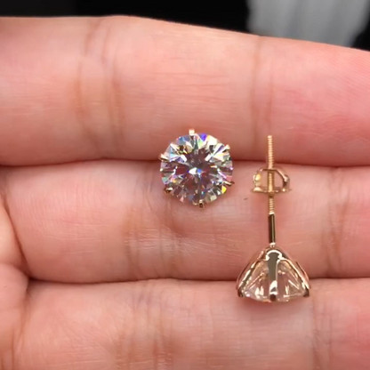 Pendientes elegantes de oro blanco Tera