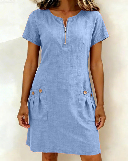 Van Elst Mode® | Vestido de algodón con cremallera