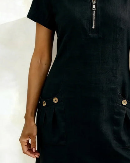 Van Elst Mode® | Vestido de algodón con cremallera