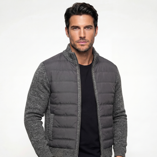 Chaqueta Acolchada Cuerpo y Mangas de Punto Polar