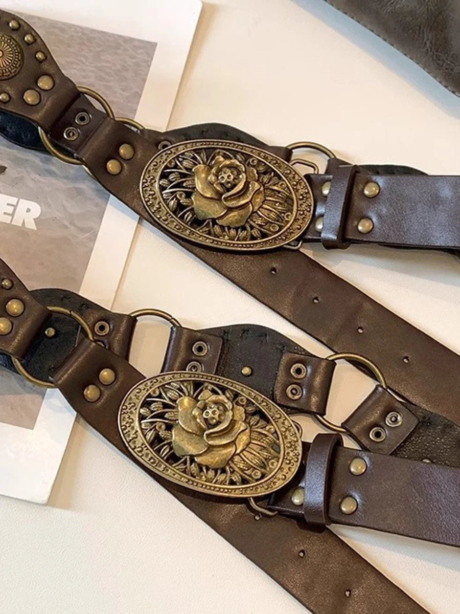 Ceinture bohème en cuir vintage