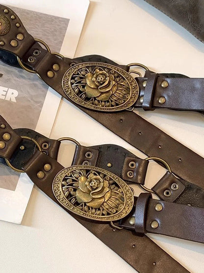 Ceinture bohème en cuir vintage