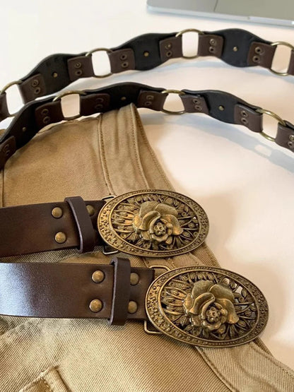 Ceinture bohème en cuir vintage