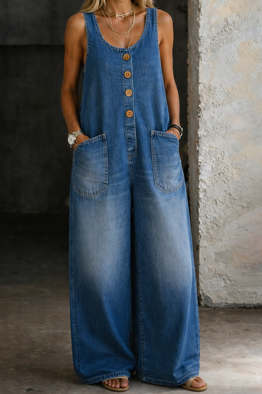 Saylor | Mono de denim de algodón lavado Vintage