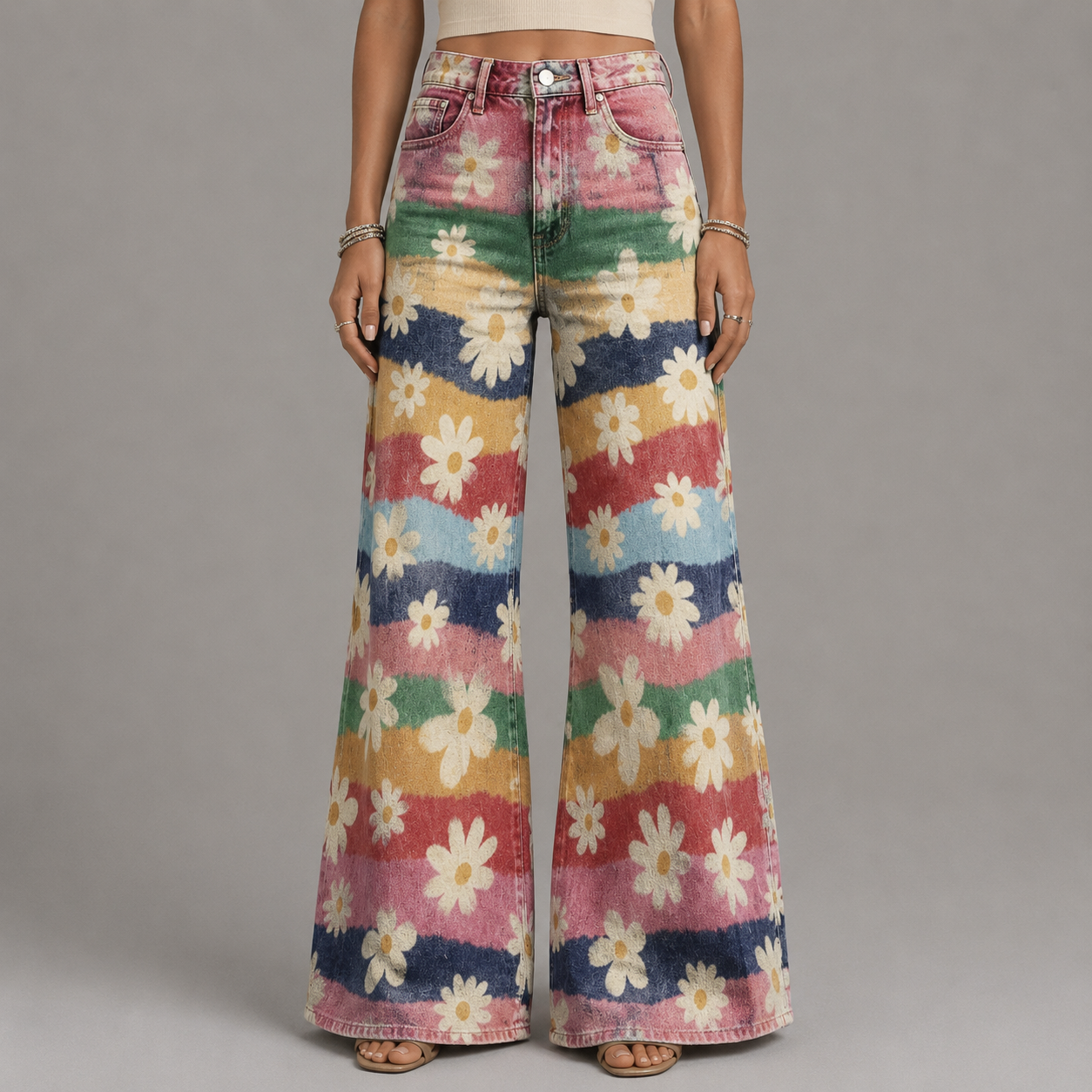 Pantalón Floral Retro