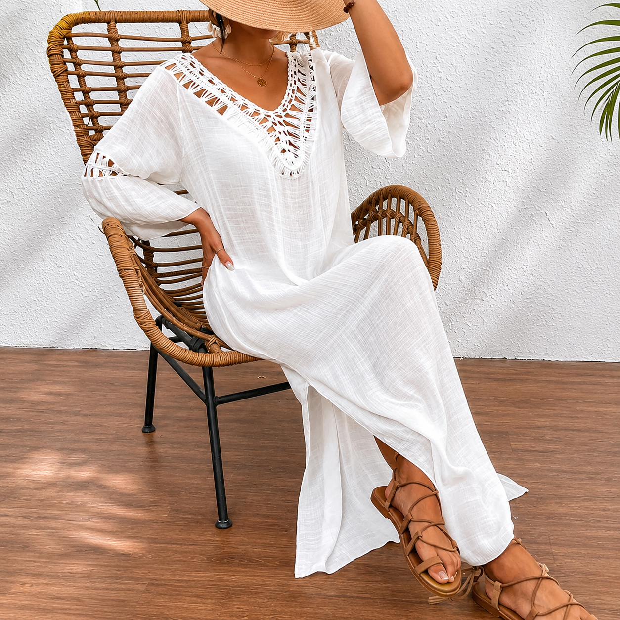 Vestido Playa Crochet Bohemio
