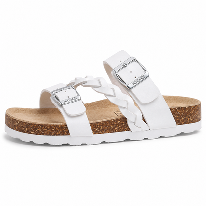 Sandalias de Corcho con Hebilla y Soporte de Arco