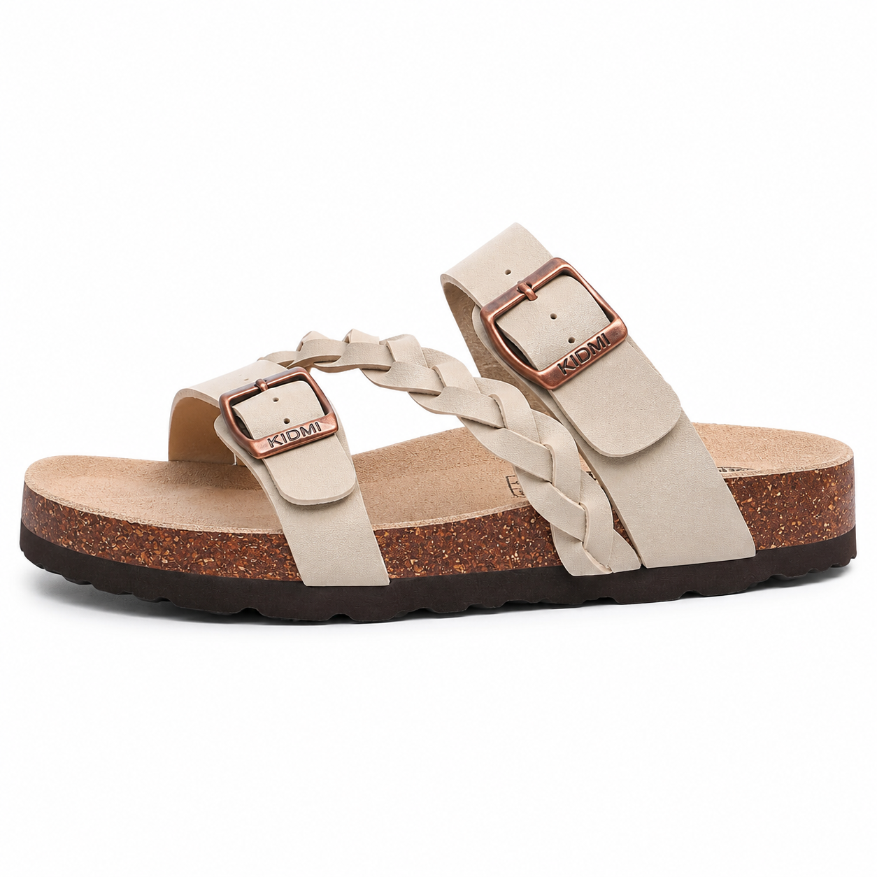 Sandalias de Corcho con Hebilla y Soporte de Arco