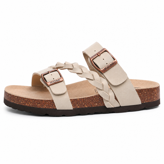Sandalias de Corcho con Hebilla y Soporte de Arco