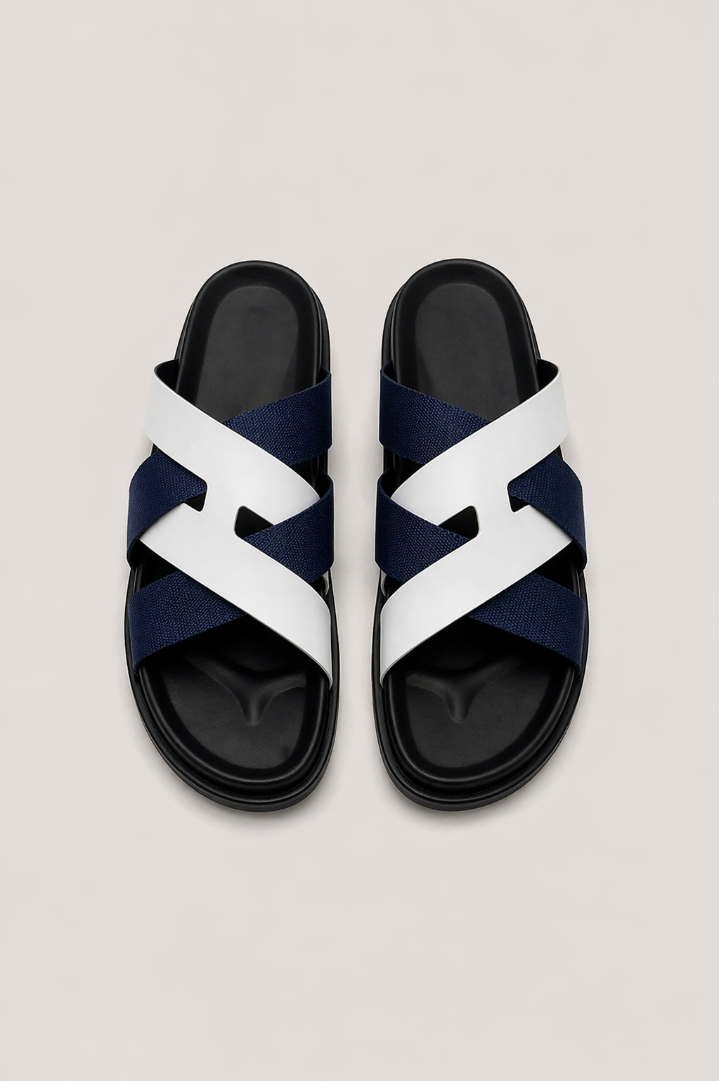 Alviro Sandalia Nº1 blanco/azul marino