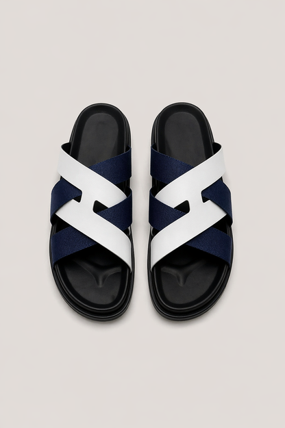 Alviro Sandalia Nº1 blanco/azul marino