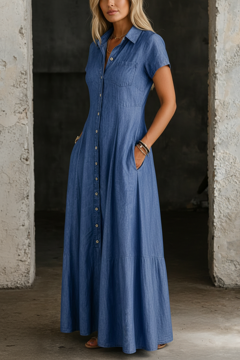 Eliza | Robe longue en jean