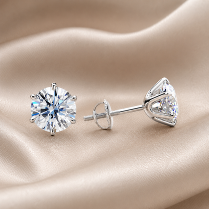 Pendientes elegantes de oro blanco Tera