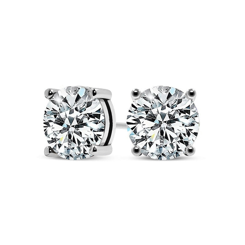 Pendientes elegantes de oro blanco Tera