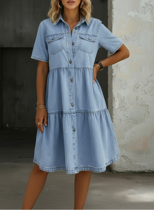 Sophia | Vestido de denim casual y elegante