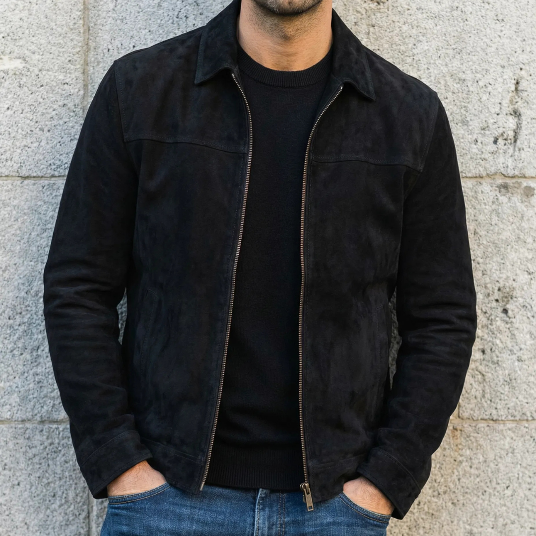 Chaqueta de Ante Solapa